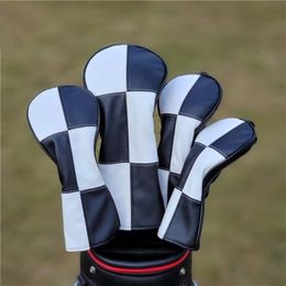 Golf Wood Headcovers Golf Club Head Cover for Driver Fairway Hybrid PU Leather Protector Wood Covers CX220516