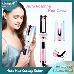 CkeyiN 22mm Automatic Hair Curler Professional Auto Rotating Curling Iron Fast Heating Ceramic Spin Hair Curling Roller Wand L230520