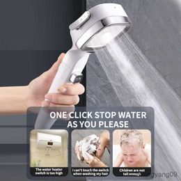 Bathroom Shower Heads Shower Head Fourth Gear Filter Pressurized Handheld Shower Nozzle Bathroom Shower Accessories R230627