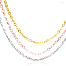 Chains Pure 18K White Gold Necklace Chain Women AU750 Link