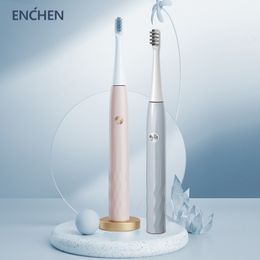 Toothbrush ENCHEN Electric T501 Sonic Vibration Adult Rechargeable Soft Bristle Whole BodyWaterproof 230627