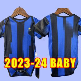 BABY soccer jerseys 23 24 BARELLA VIDAL LAUTARO ERIKSEN INTERS DZEKO CORREA AWAY THIRD MILANS UNIFORMS football shirt 2023 2024 MILAN Fans HOME kids INFANTS