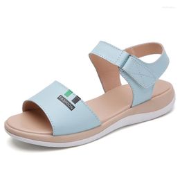 Sandals 2023 Women Summer Ladies Shoes Comfortable Ankle Hollow Round Toe Woman Soft Beach Sole Female