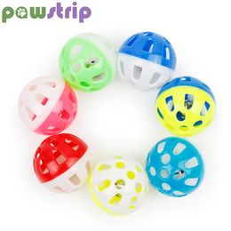 pawstrip 5pcs/lot Cat Ball Toy With Jingle Bell Inside Kitten Toys Pet Cat Teaser Colorful Balls Toy For Cats Diameter 3.5 cm