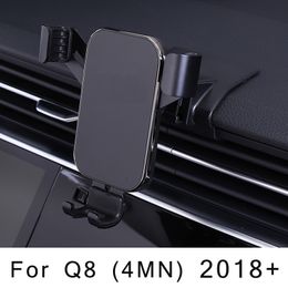 Car Phone Holder For Audi Q7 Q8 4M Air Vent Mount Car Styling Bracket GPS Stand Rotatable Support Mobile Accessories