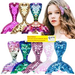 Mermaid Tail Clips Barrettes Gradient Sequin Scale Reversible Children Baby Hairpin Bobby Pin Fashion Jewellery Will and Sandy