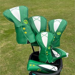 Other Golf Products Golf Headcovers For Driver Fairway Putter Hybrid 135UT Universal Embroidery Antislip Waterproof Green Jacket Protector 230627