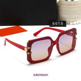 Wholesale Luxury Designer H Sunglasses Womens Fashion Large Frame Square Extra Glasses Millionaire Orange Sunglas With Gift Box