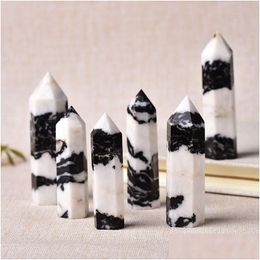 Arts And Crafts 67Cm Natural Stone Crystal Point Tower Healing Obelisk Zebra Quartz Wand Beautif Ornament For Home Decora Drop Deliv Dhjrf