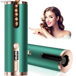 Wireless Hair Curlen Automatic Curling Iron For Professional Portable USB Rechargeable Ceramic Hair Iron Curler Tiktok Trendy L230520