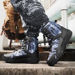 Boots Outdoor Field Army Men Mountaineering Training Shoes High Top Waterproof Exploration Desert Tactical Size 46