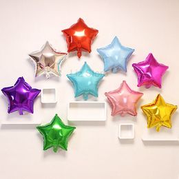 18 Inch Star Shaped Aluminium Foil Balloon Wedding Party Decoration Solid Colour Balloons Baby Shower Children Birthday Decor TH0471