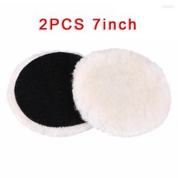 Vehicle Protectants 2pcs 5/6/7 Inch Wool Buffing Polishing Pads Bonnets Sanding On Car Buffer Paint Care Polisher For