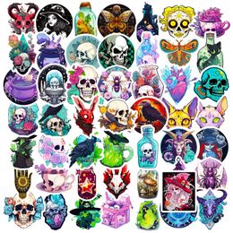 50Pcs Cartoon Skull Stickers Pack Waterproof Vinyl Stickers Non-random for Car Bike Luggage Laptop Skateboard Scrapbook Water Bottle Decal