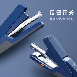 Stapler DELI Stapler effortless paper stapling machine 20 Sheet Morandi stapler School Office Supply Stationery Power Saving Stapler