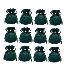 Gift Wrap 12Pcs Soft Velvet Pouches with Drawstrings Wedding gifts Bags Party Candy sachets Jewellery Favours Packing Sack Pouches Hand gift 230626