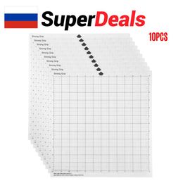 Supplies 10PCS Replacement Cutting Mat Transparent Adhesive Cricut Mat with Measuring Grid12 by 12Inch for Silhouette Cameo Cricut