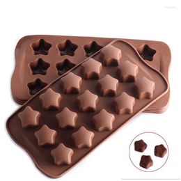 Baking Moulds 15 Holes Star Chocolate Mould Silicone Jelly Soap DIY Cake Decorating Bakeware D535