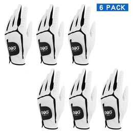 Sports Gloves 6 PCS Mens Golf Glove Genuine Sheepskin Leather Breathable For Men Worn On Left Hand Non Slip Brand GOG 230627