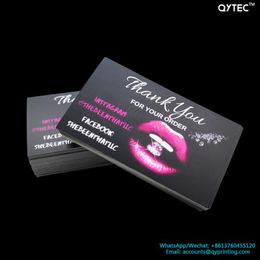 Cards Free Shipping 100pcs 90x54mm Custom Print Thank You Card Name Business Paper Cards