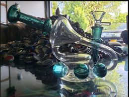 Klein Recycler Oil Rigs Glass Water Bongs Hookahs Smoke Glass Pipe Beaker Base Bong With 14mm Bowl