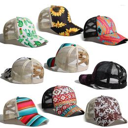 Ball Caps Europe Fashion Print Geometry Unisex Baseball Summer Sport Visors Snapback Cap Sun Hat Adjustable Cotton Outdoor Mesh Hats