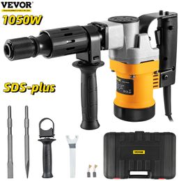 Boormachine VEVOR 1050W Rotary Hammer Drill Max Drilling 17mm SDS Plus Demolition Jackhammer Breaker DIY Electric Wood Concrete Perforator