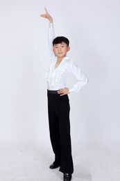 Сценическая одежда, классические рубашки с длинными рукавами для мальчиков, мужские танцевальные латинские танцы, танго, детская рубашка в стиле модерн, кружевные бальные костюмы Ragazzo, детские костюмы