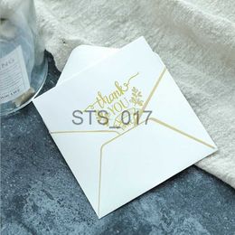 Hangers Racks 10pcs/lot MINI cute simple white envelope FOR YOU Bronzing decorative business invitation x0710
