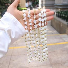 Choker Vlen Mother Of Pearl Natural Shell Heart Star Moon Necklaces Shelly Beaded Necklace For Women Girl Friend Jewellery Gift