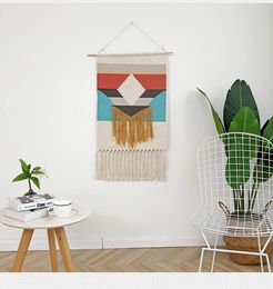 Tapestries Fashion Background Cloth Bedroom Hanging Hand-woven Printing Decoration Woven Tapestry 50x70cm