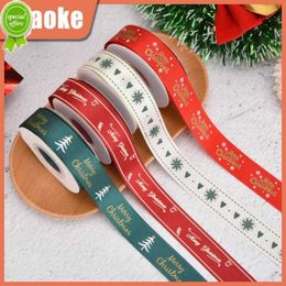 New Diy Holiday Decoration For Gift Wrapping Wedding Ribbon Handmade Design Decoration Christmas Ribbon Printed Prodotti Decorativi