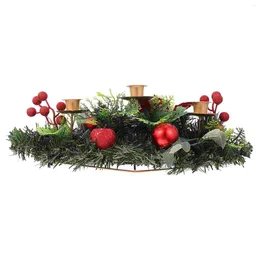 Candle Holders Christmas Holder Wreath Mini Wreaths Rings Stand Candlestick Holiday Candleholder Table Iron Ring Centerpiece Pretty Votive