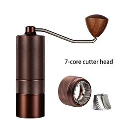 Manual Coffee Grinders Manual Coffee Grinder Mini Mill Grinding Hand Adjustable Steel Core Burr For Kitchen Portable Espresso Coffee Milling Tool 230627