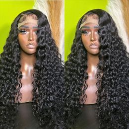30 32 Inch Deep wave 13x4 Lace Front Human Hair Wig Loose Water Wave Lace Frontal Wigs 4x4 Closure Wigs For Women