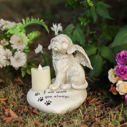 Decorative Objects Figurines PET ANGEL DOG STELE CREATIVE STATUE RESIN CRAFTS OUTDOOR GARDEN ANIMAL Jewellery CHRISTMAS 230626