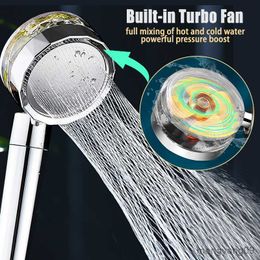 Bathroom Shower Heads Turbo Shower Propeller Shower Head Rainfall High Preassure with Water Saving Premium Bathroom Shower Accessary R230627