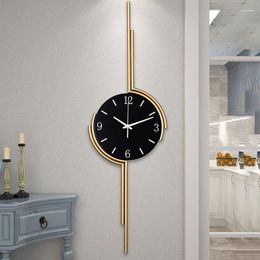 Wall Clocks Quartz Modern Watch Digital Silent Luxury Metal Home Design Accessories Classic Relojes Murale Room Items