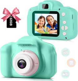 Toy Cameras Children Mini Camera 1080P HD Digital Video Christmas Birthday Gifts Toddler Educational Toys With 32G SD Card 230626