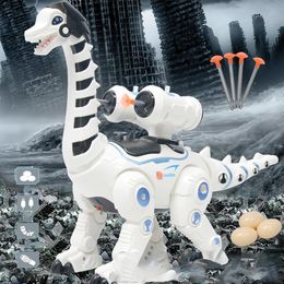 Funny Toys Mechanical Dinosaurs Toy With Egg Electronic Music Light Simulation Dinosaur Model Kids 230626