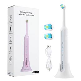 Toothbrush Rotary Electric with Base Rechargeable Dental Automatic High Frequency Vibration Tartar Stains Remove Teeth Whitening 230627