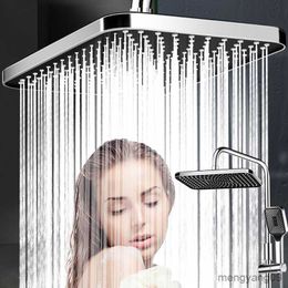 Bathroom Shower Heads Large Bathroom Ceiling Shower Head Top Over-head Shower Sprayer Head Rainfall Rain High Presure Shower Head Black R230627