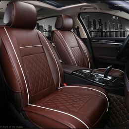 Car Seat Covers Universal PU Leather Cover Four Seasons Front Rear Cushion Breathable Protector Mat Pad Auto Accessories