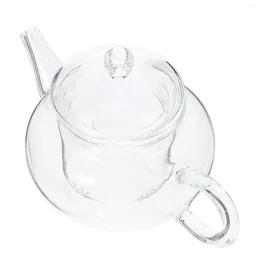 Dinnerware Sets Square Cups Philtre Teapot Heat-resistant Exquisite Pan 16X9.5X9CM Scented Transparent Glass Infuser Woman