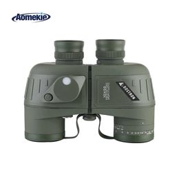 Telescope Binoculars 10X50 Binoculars HD Military Marine Hunting Bird Watching Tescope with Compass Ranginder Nitrogen Floating Waterproof HKD230627