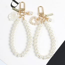 Bag Pendant Keychain Mobile Phone Case Chain Pearl String Bag Pendant Decoration Accessory DIY Buckle Ring Hook Key Holder