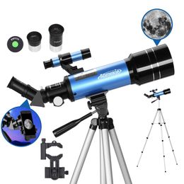 Telescope Binoculars F40070M Tescope Astronomical Monocular With Tripod Rractor Spyglass Zoom High Power Powerful For Astronomic Space HKD230627