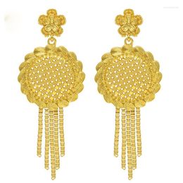 Dangle Earrings Bridal Gold Plated Long Jewelry Dubai 24K Copper CHD21088