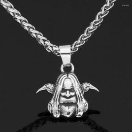 Pendant Necklaces Stainless Steel Nordic Viking Odin Wirh Raven Amulet Rune Necklace With Gift Bag