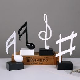 Decorative Objects Figurines musical notes resin statue Wine cabinet home decor living room decoration Modern study objects Parlour vintage figurines 230627